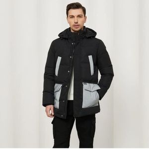 MINZARE Men's Hooded Down Coat Winter Warm Parka Puffer Jacket